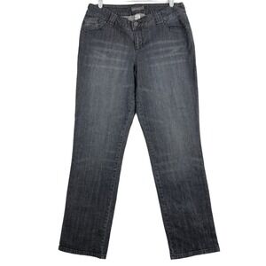 Venezia Wome's Jeans Size 2 Average Easy to Style Straight Leg Stretch Charcoal